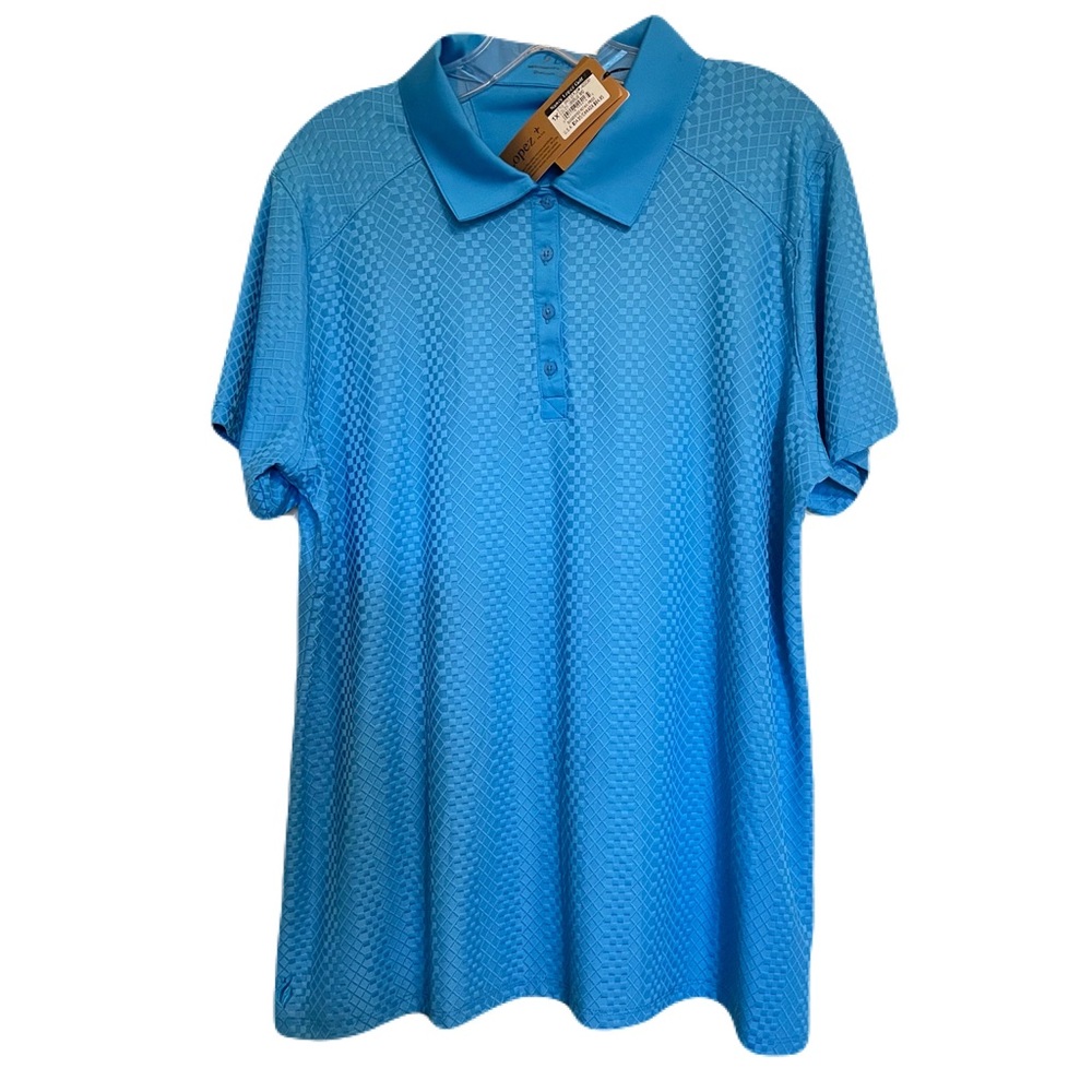 NWT Nancy Lopez Grace Golf Polo Shirt Blue Bird Plus Size 1X